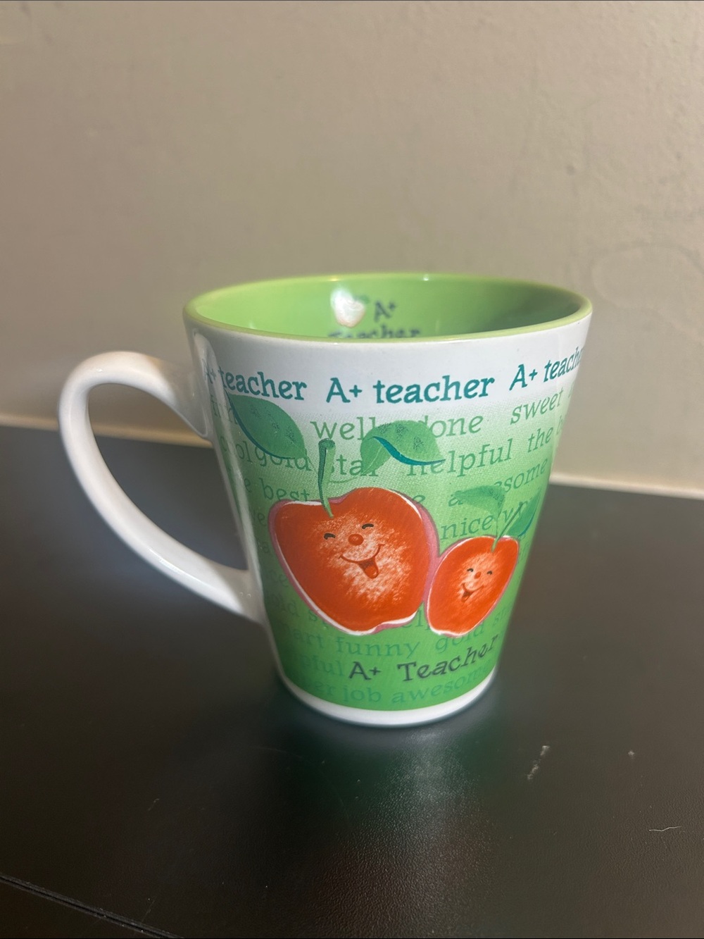 Teacher Appreciation Green Apple Ceramic Mug